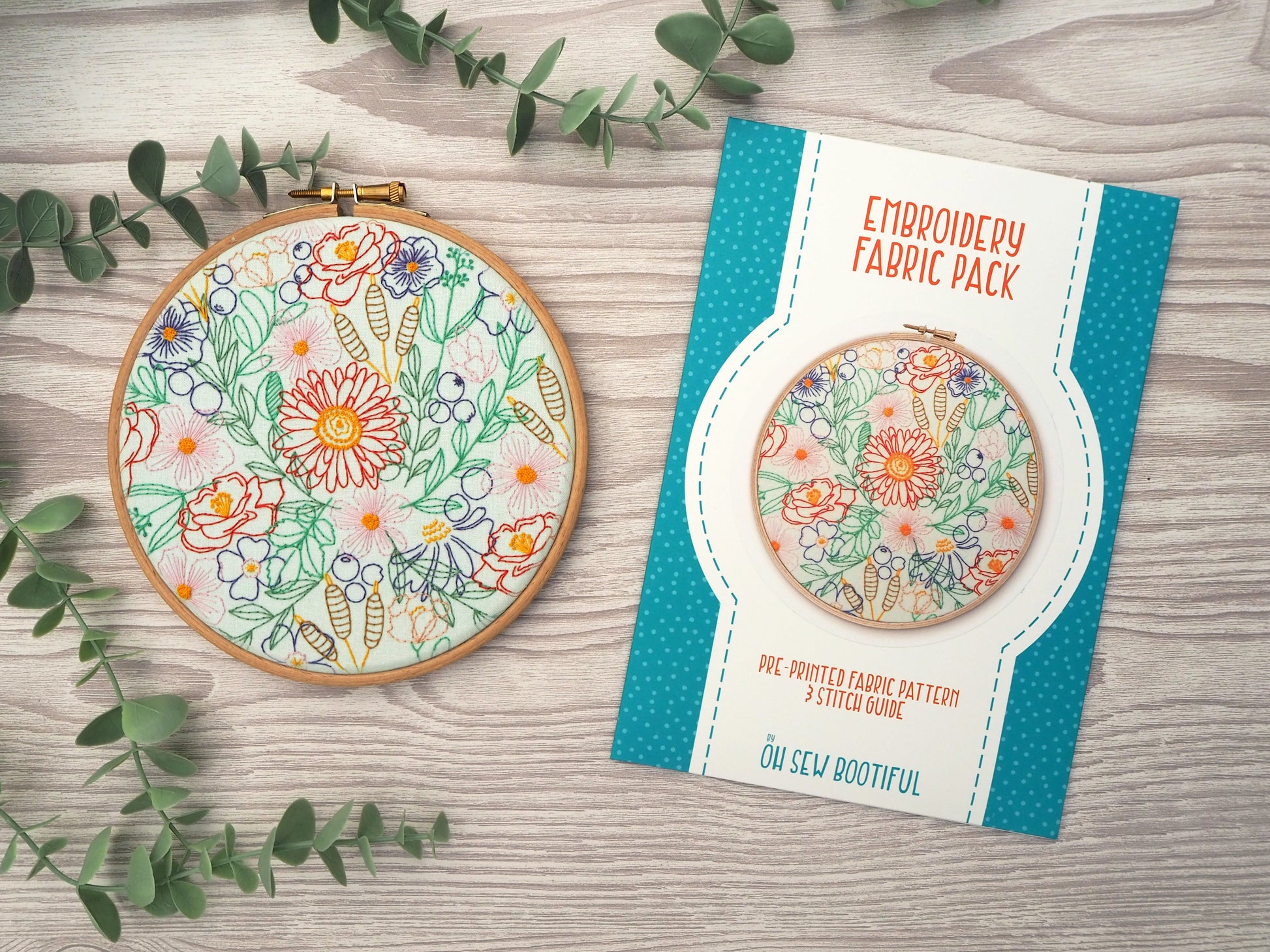 Bloom Burst Embroidery Fabric Pack - Fabric Packs - ohsewbootiful