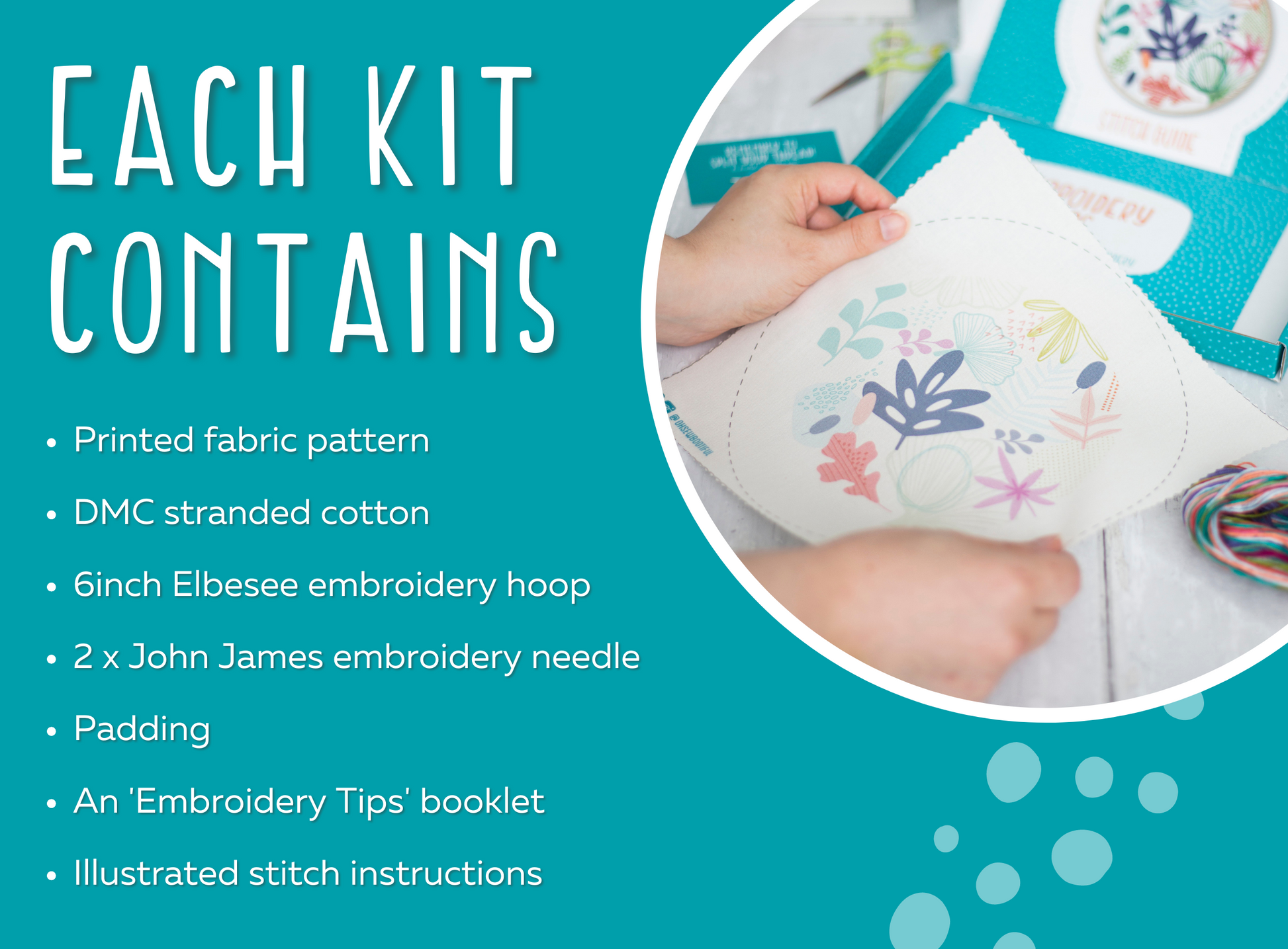 Abstract Florals Embroidery Kit - Embroidery Kits - ohsewbootiful