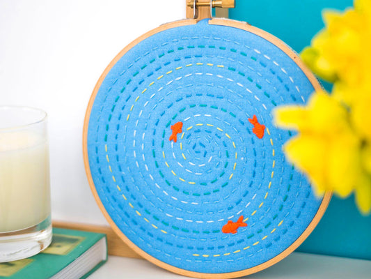 Fish Pond Embroidery Fabric Pack