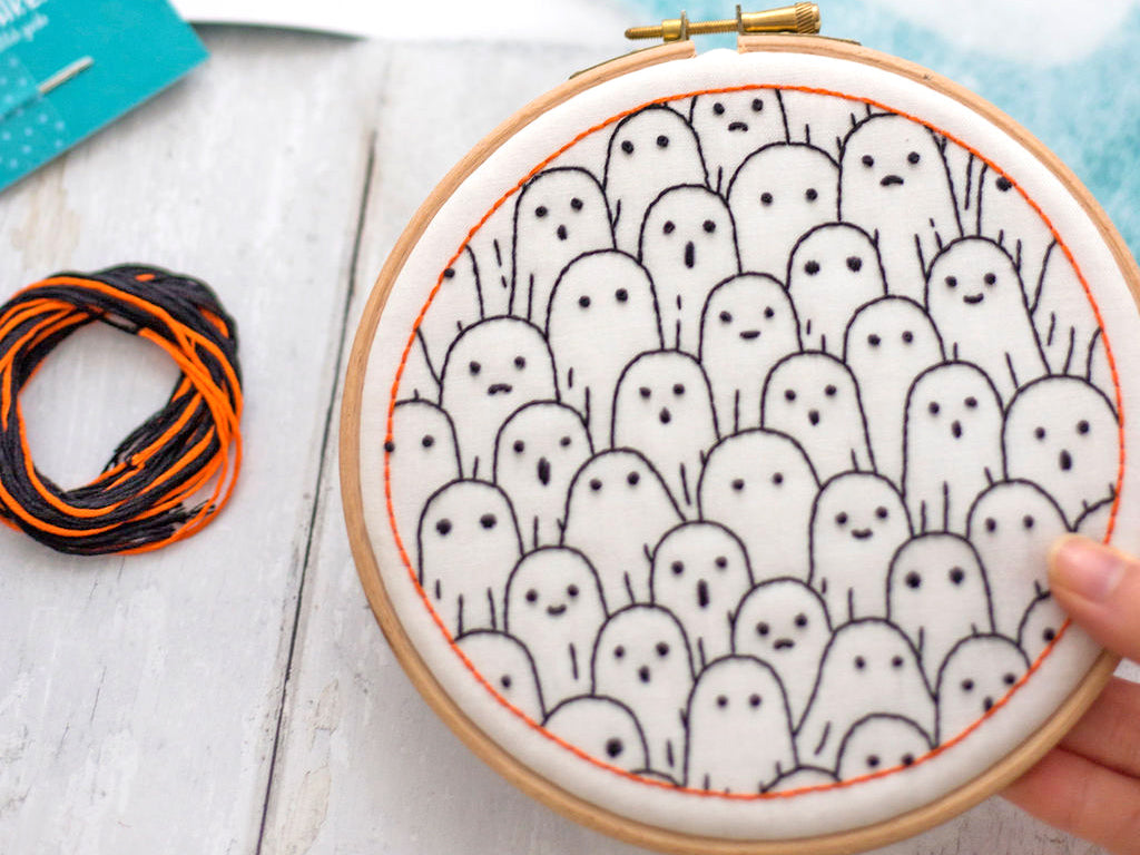 Ghosts Embroidery Kits, Halloween Embroidery Kits
