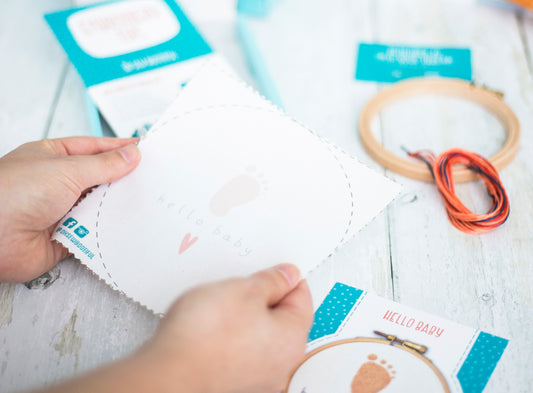 Hello Baby Mini Embroidery Kit - Embroidery Kits - ohsewbootiful