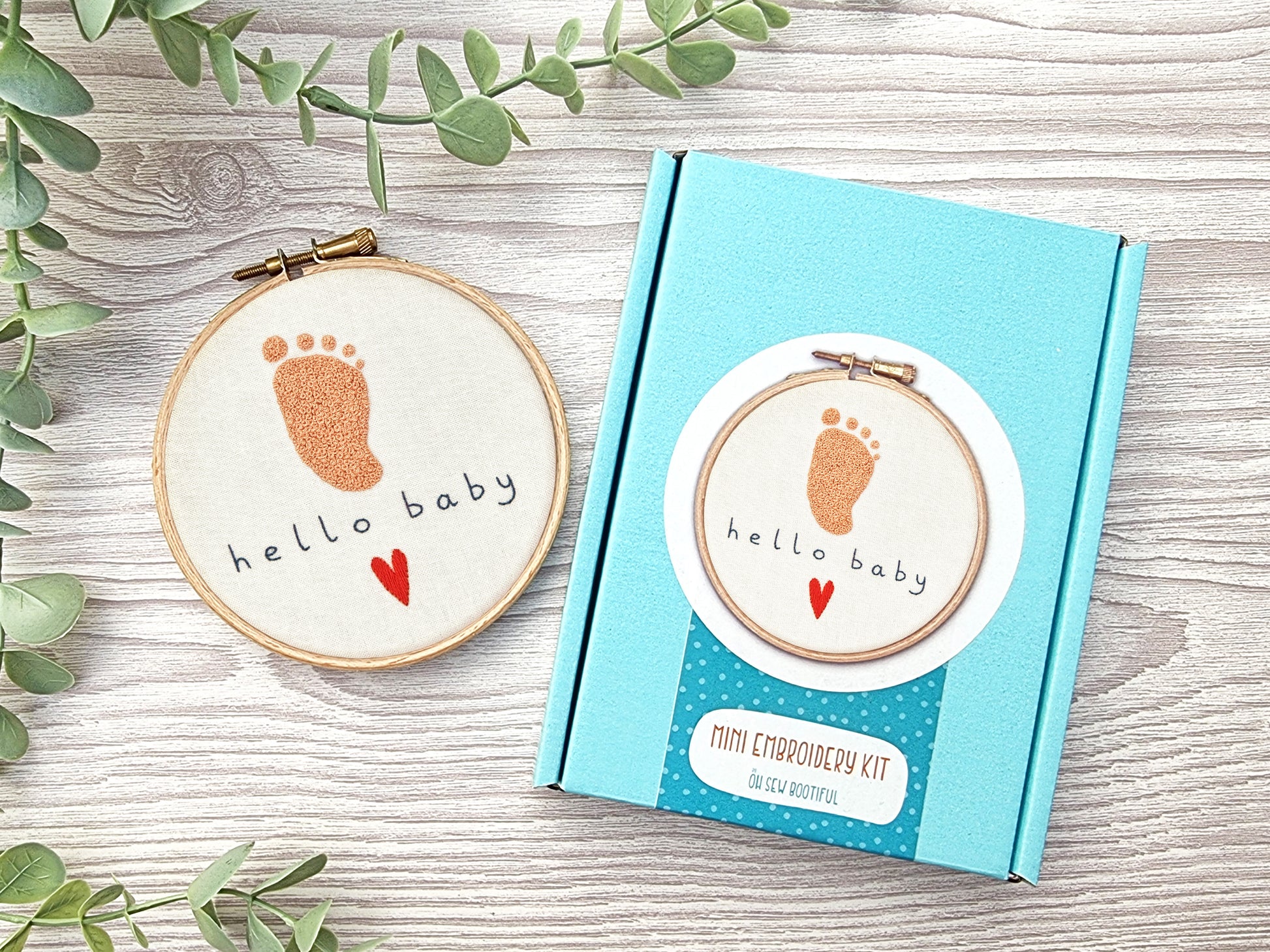 Hello Baby Mini Embroidery Kit - Embroidery Kits - ohsewbootiful