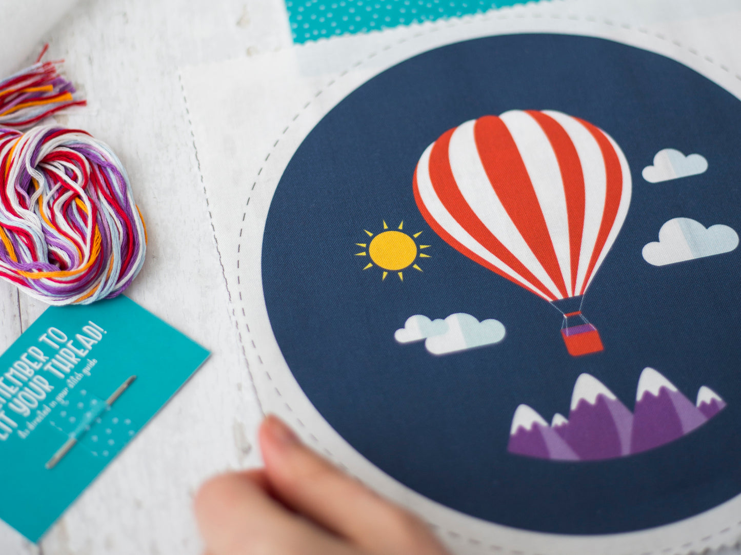 Hot Air Balloon Embroidery Kit - Embroidery Kits - ohsewbootiful