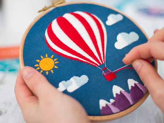 Hot Air Balloon Embroidery Kit - Embroidery Kits - ohsewbootiful