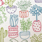 Houseplants Embroidery Fabric Pattern Pack - Fabric Packs - ohsewbootiful