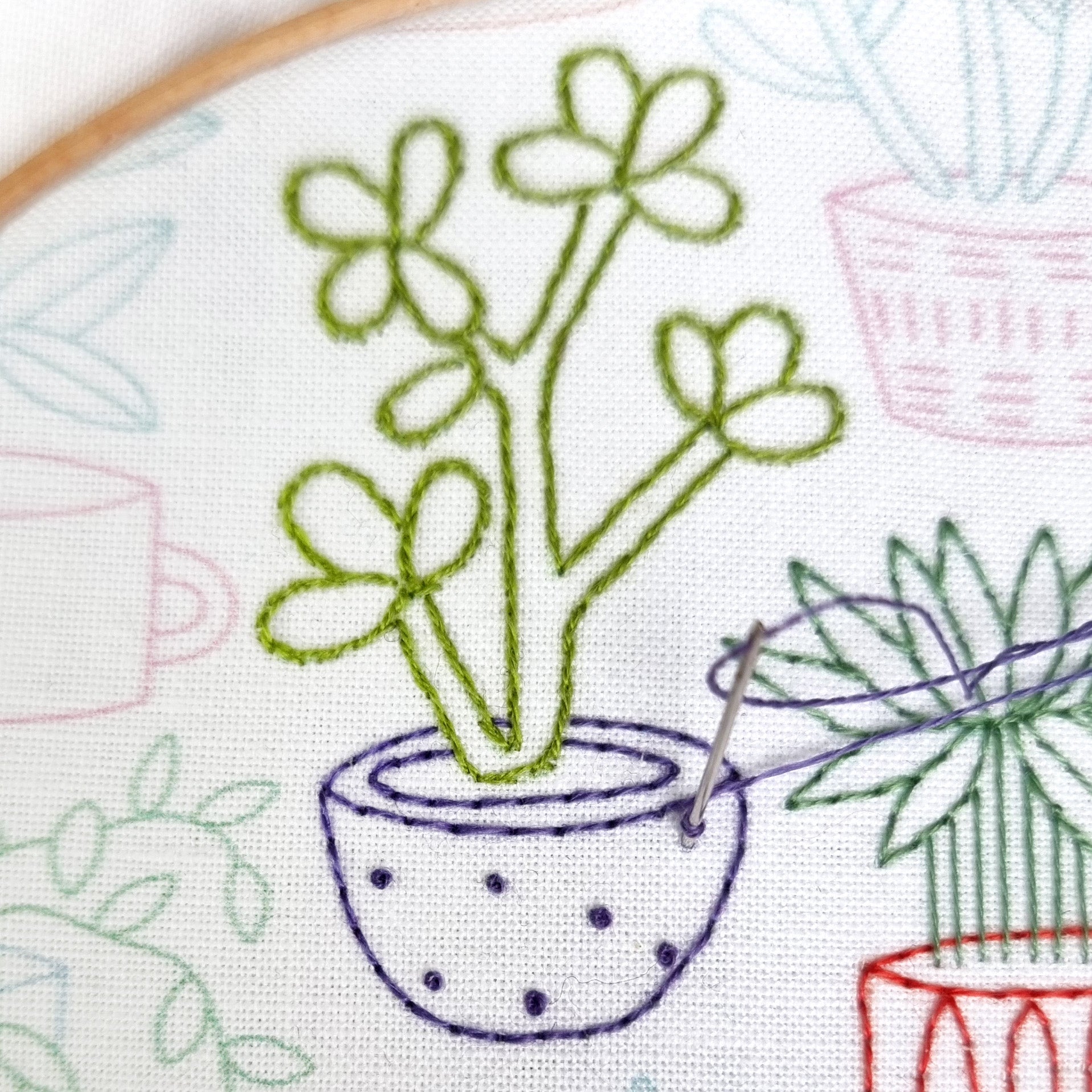 Houseplants Embroidery Fabric Pattern Pack - Fabric Packs - ohsewbootiful