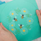 Daisy Chain and Bees Pre-printed Fabric Embroidery Pattern - Fabric Packs - ohsewbootiful