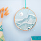 Moonlight Seascape Embroidery Kit, Moonlit Ocean Craft DIY Kit