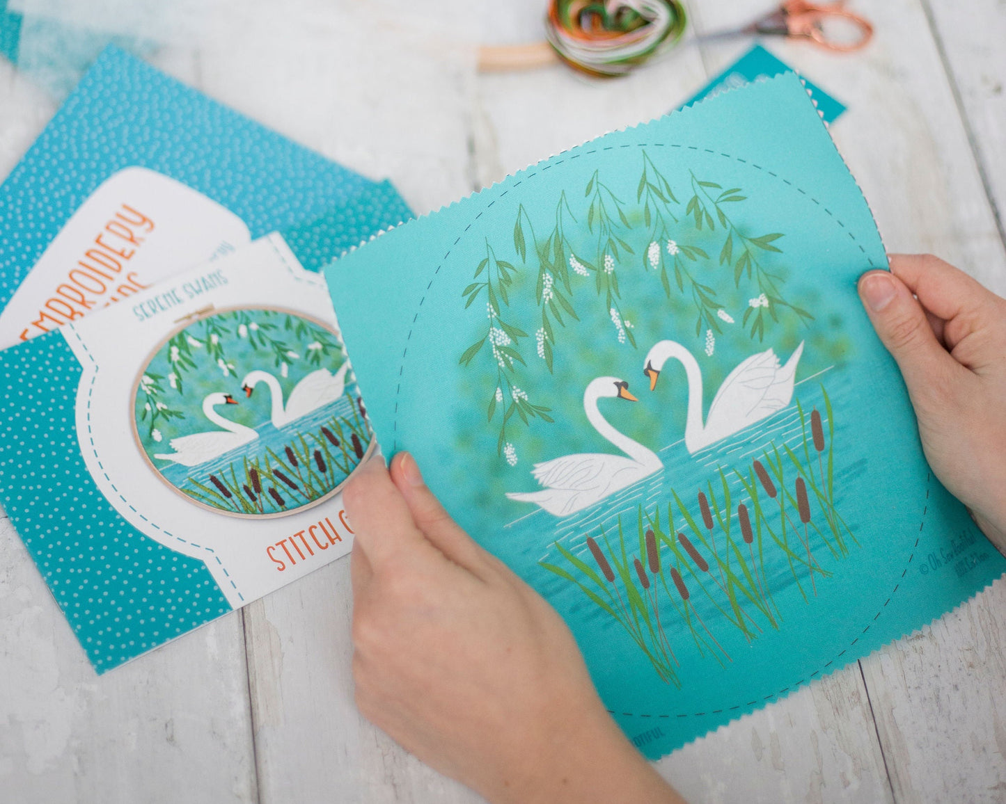Serene Swans Embroidery Kit