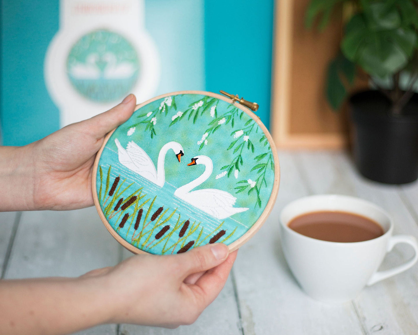 Serene Swans Embroidery Kit