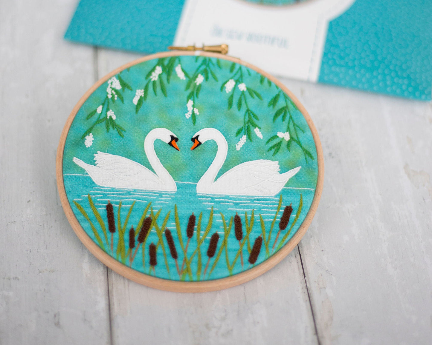 Serene Swans Embroidery Kit