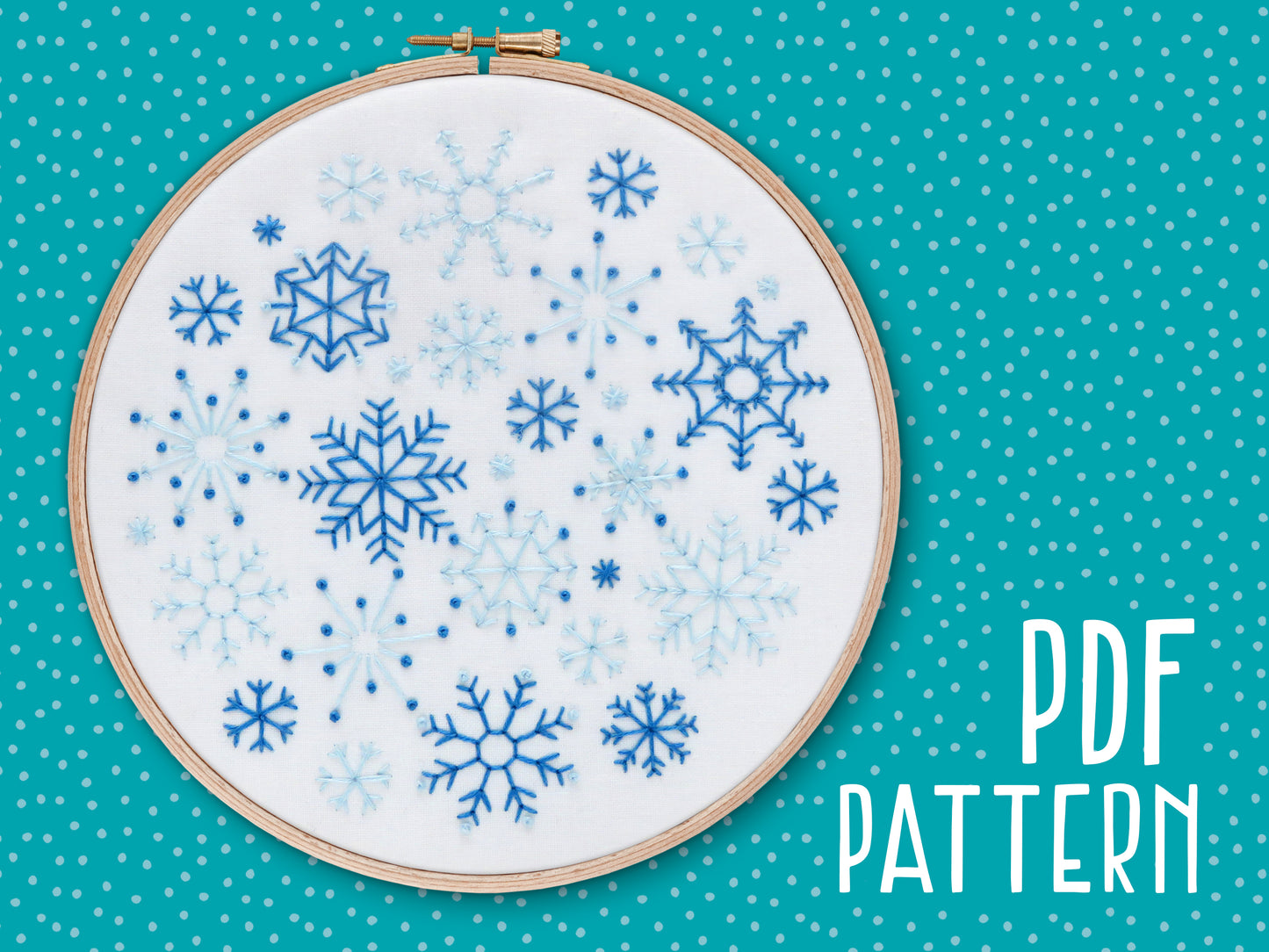 Snowflakes Embroidery PDF Pattern