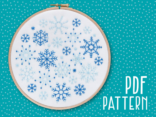 Snowflakes Embroidery PDF Pattern