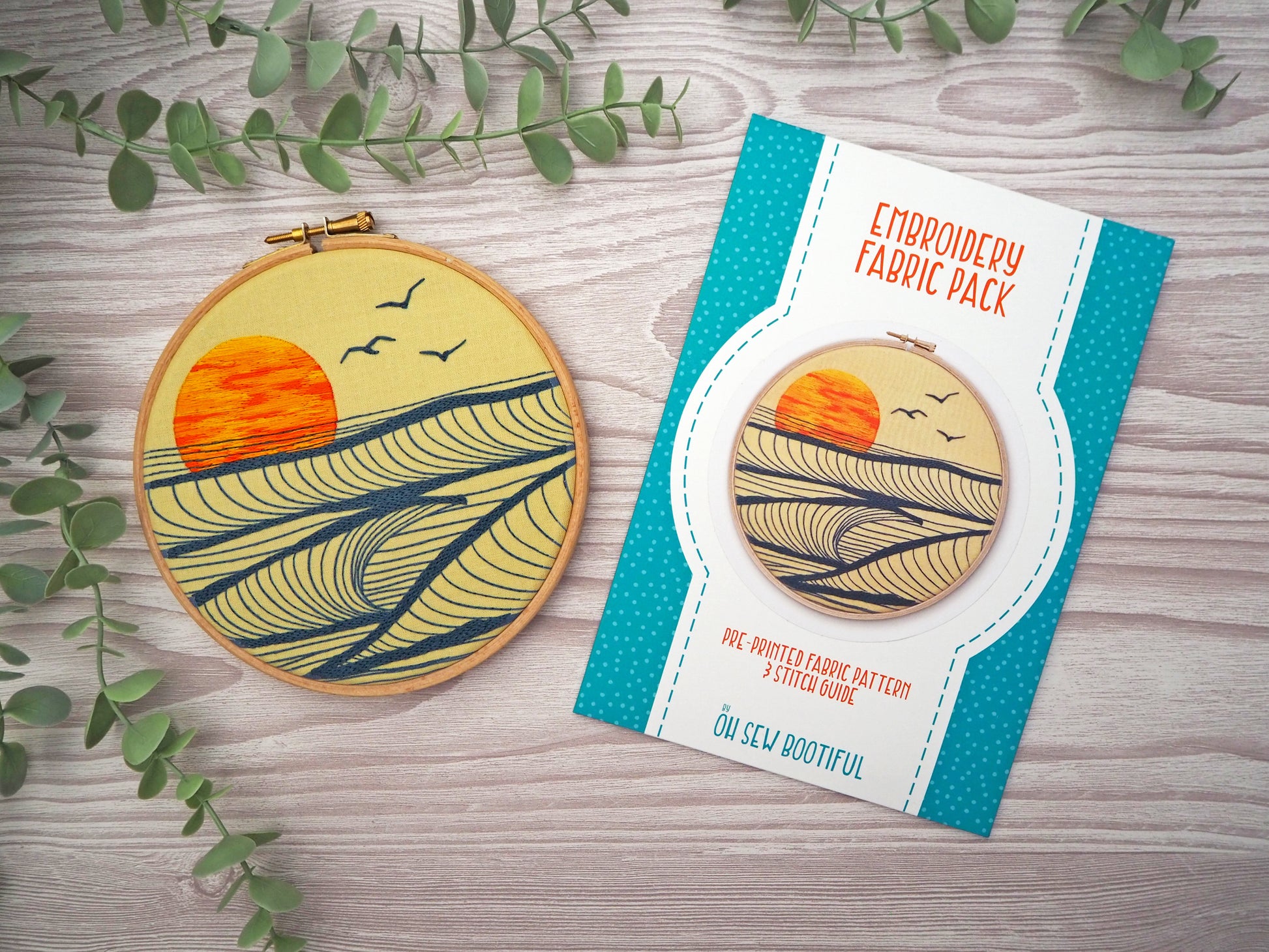 Sunset at Sea Embroidery Fabric Pack - Fabric Packs - ohsewbootiful