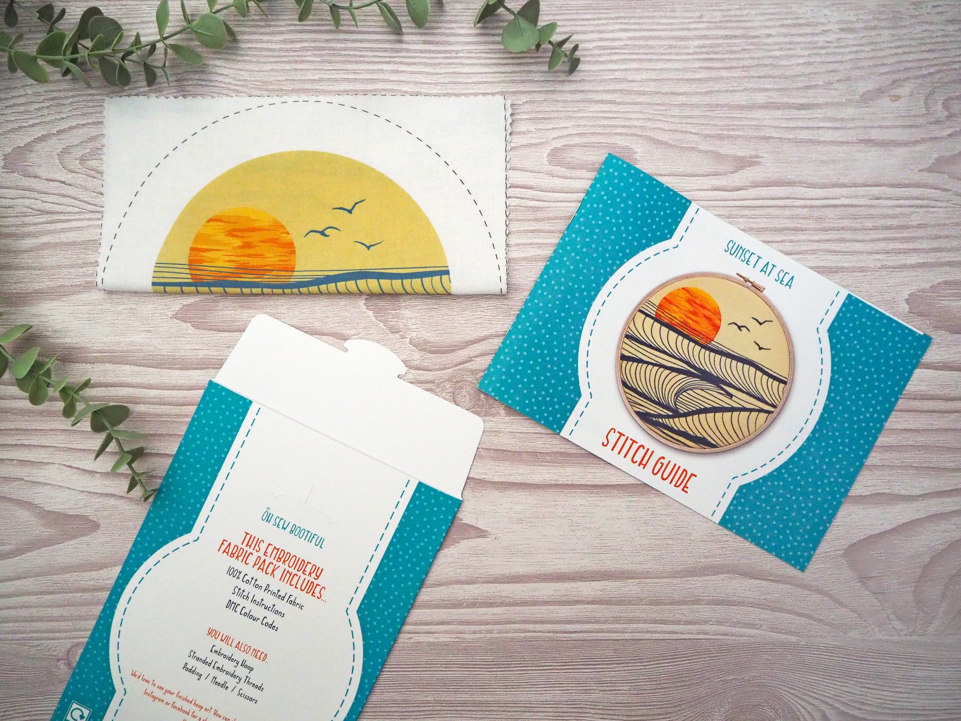 Sunset at Sea Embroidery Fabric Pack - Fabric Packs - ohsewbootiful