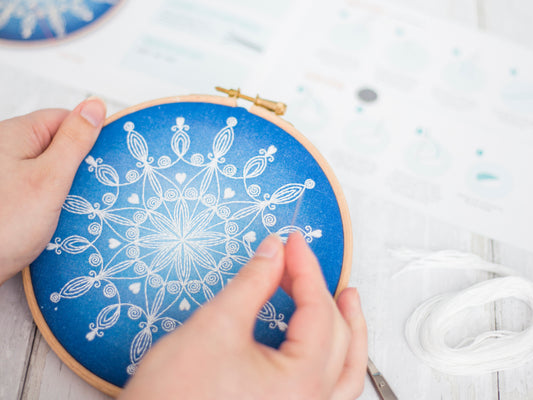 Snowflake Mandala Embroidery Kit - Embroidery Kits - ohsewbootiful