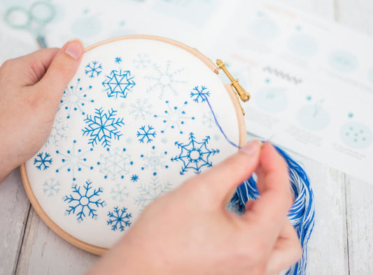 Snowflakes Embroidery Kit - Embroidery Kits - ohsewbootiful