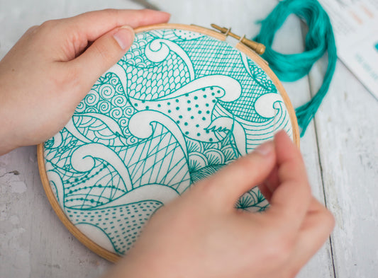 Stormy Seas Embroidery Fabric Pack