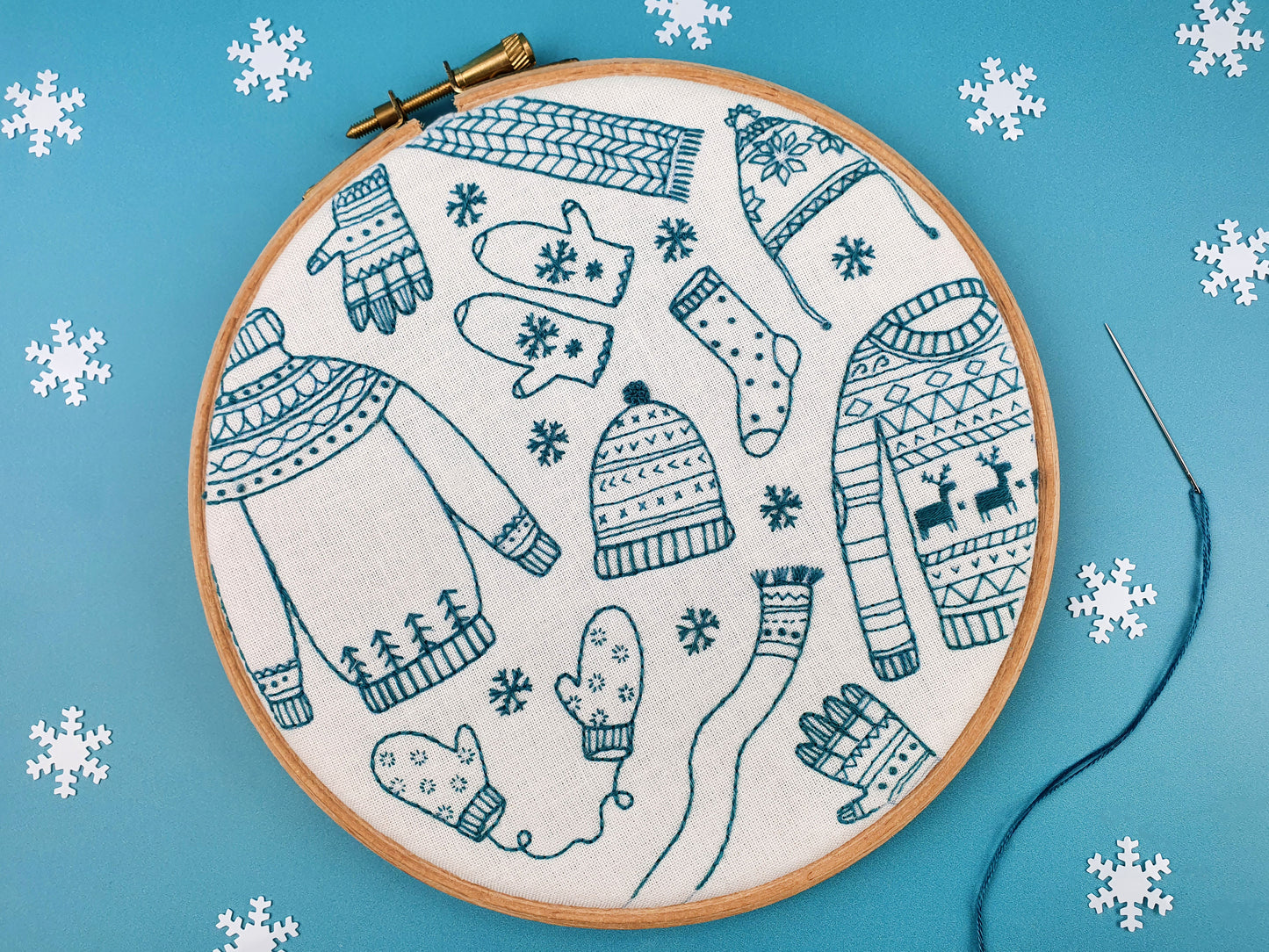 Winter Woollies, Christmas Embroidery Kit - Embroidery Kits - ohsewbootiful