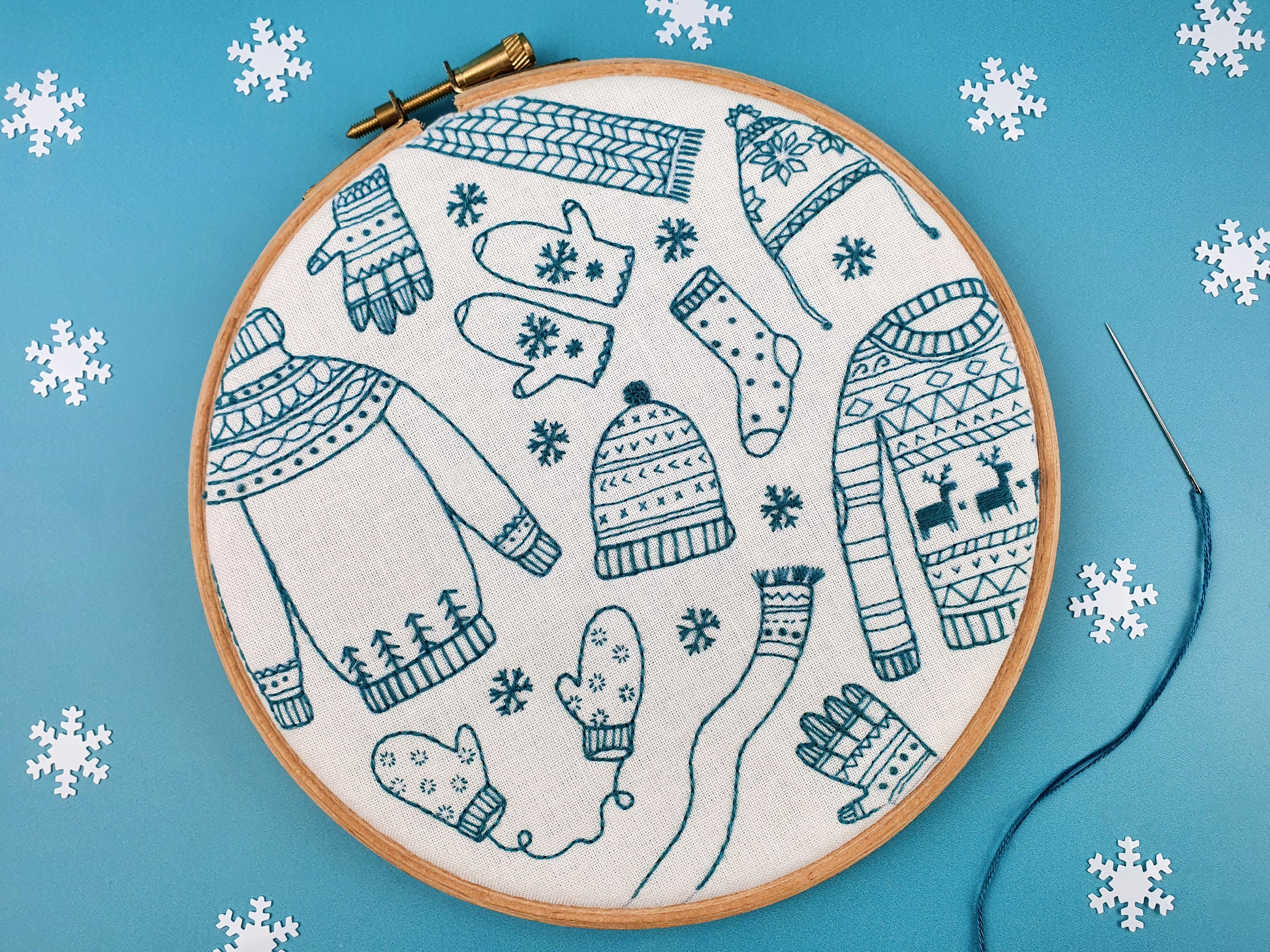 Winter Woollies, Christmas Embroidery Kit - Embroidery Kits - ohsewbootiful
