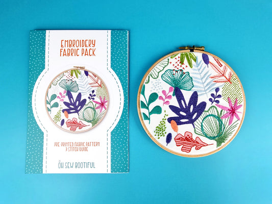 Abstract Florals Embroidery Fabric Pack - Fabric Packs - ohsewbootiful