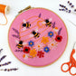 Honey Bees and Wildflowers Embroidery Kit - Embroidery Kits - ohsewbootiful