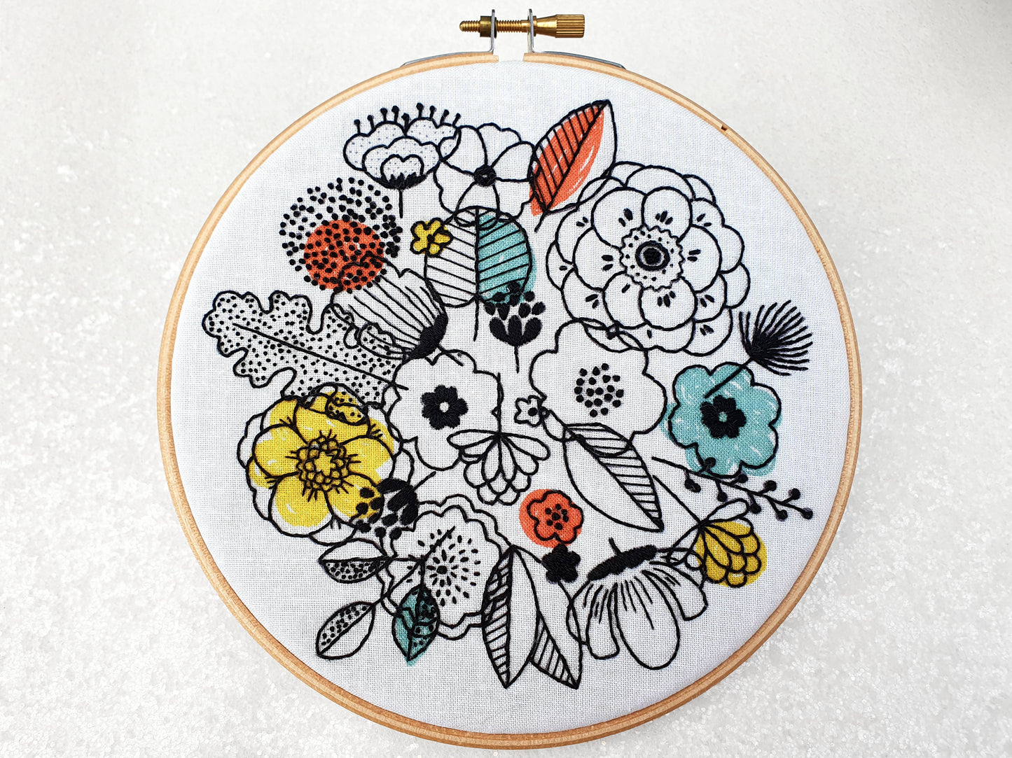 Floral Shadows Embroidery Kit - Embroidery Kits - ohsewbootiful