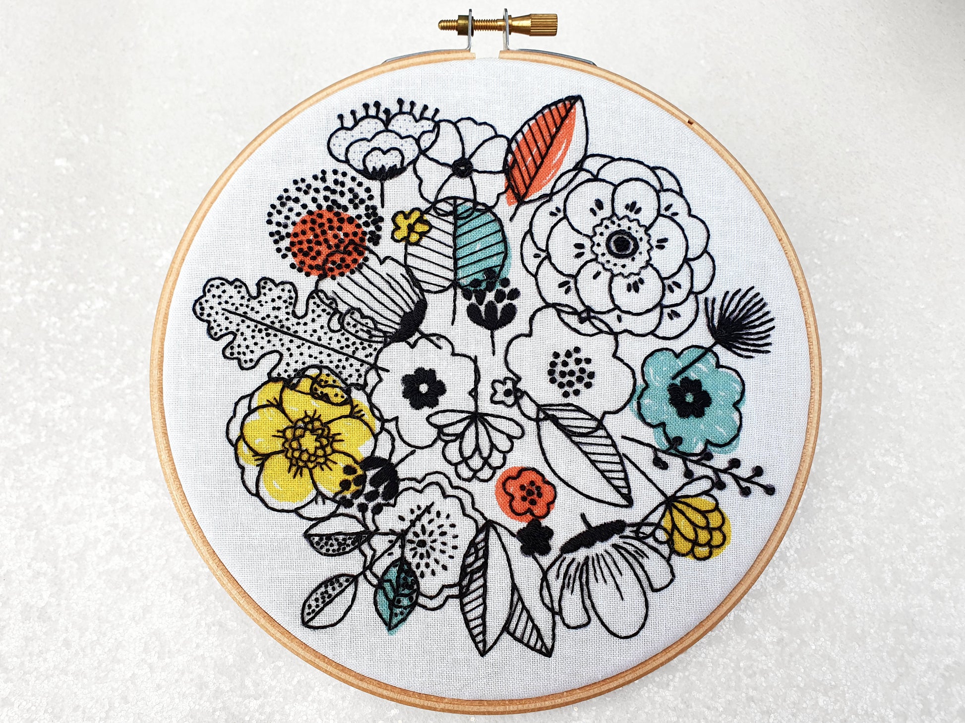 Floral Shadows Embroidery Kit - Embroidery Kits - ohsewbootiful