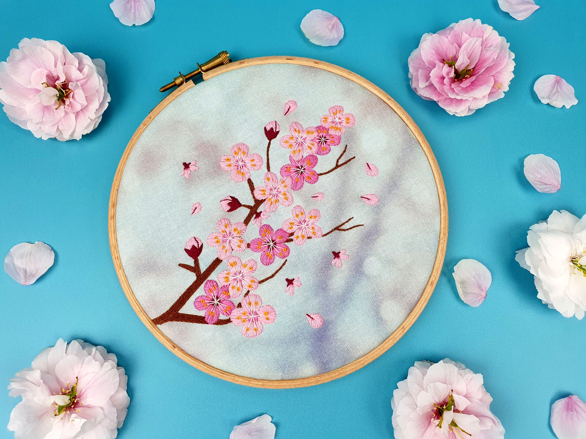 Cherry Blossom Embroidery Kit - Embroidery Kits - ohsewbootiful