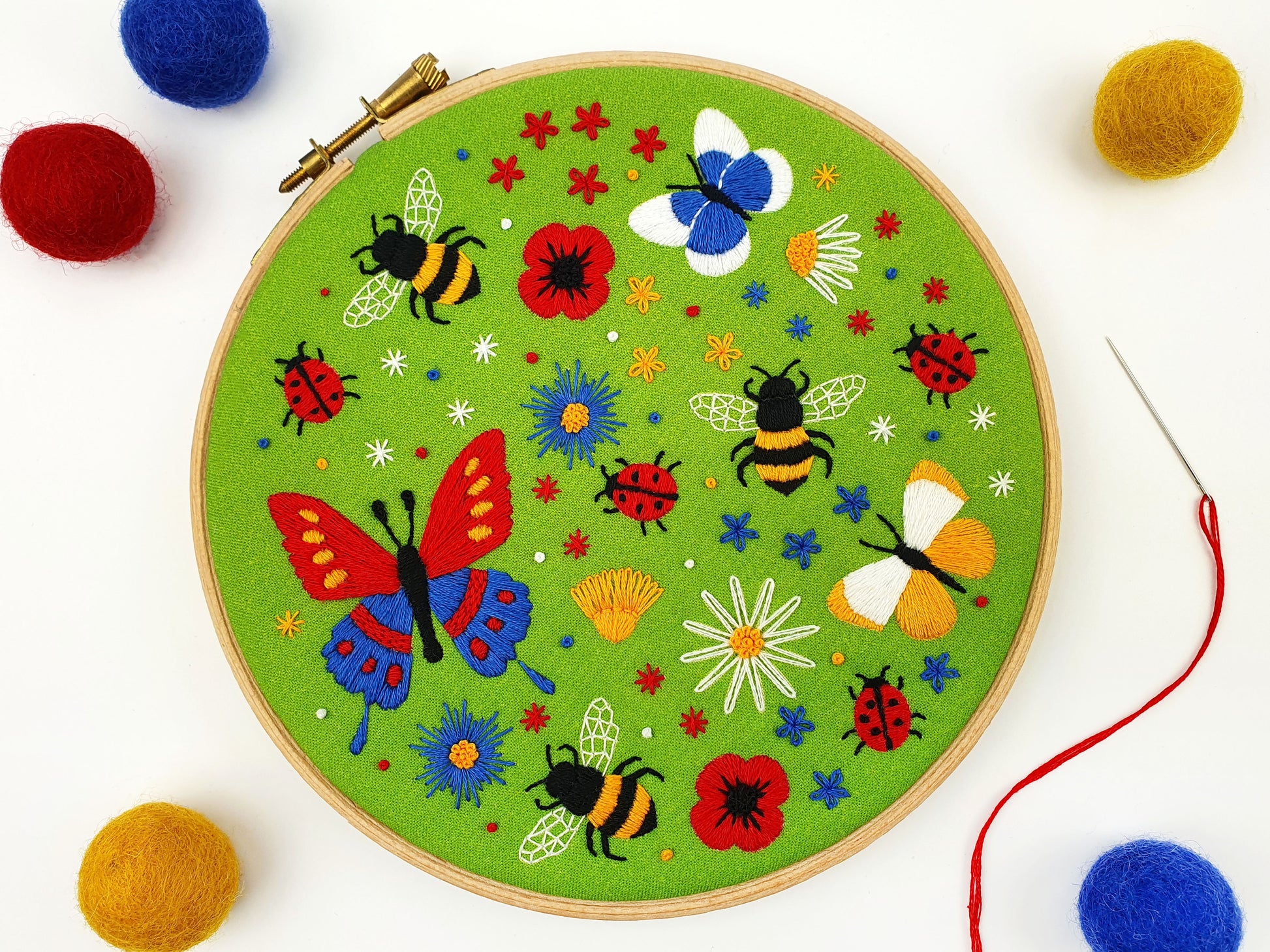 Butterflies and Bees Embroidery Kit - Embroidery Kits - ohsewbootiful