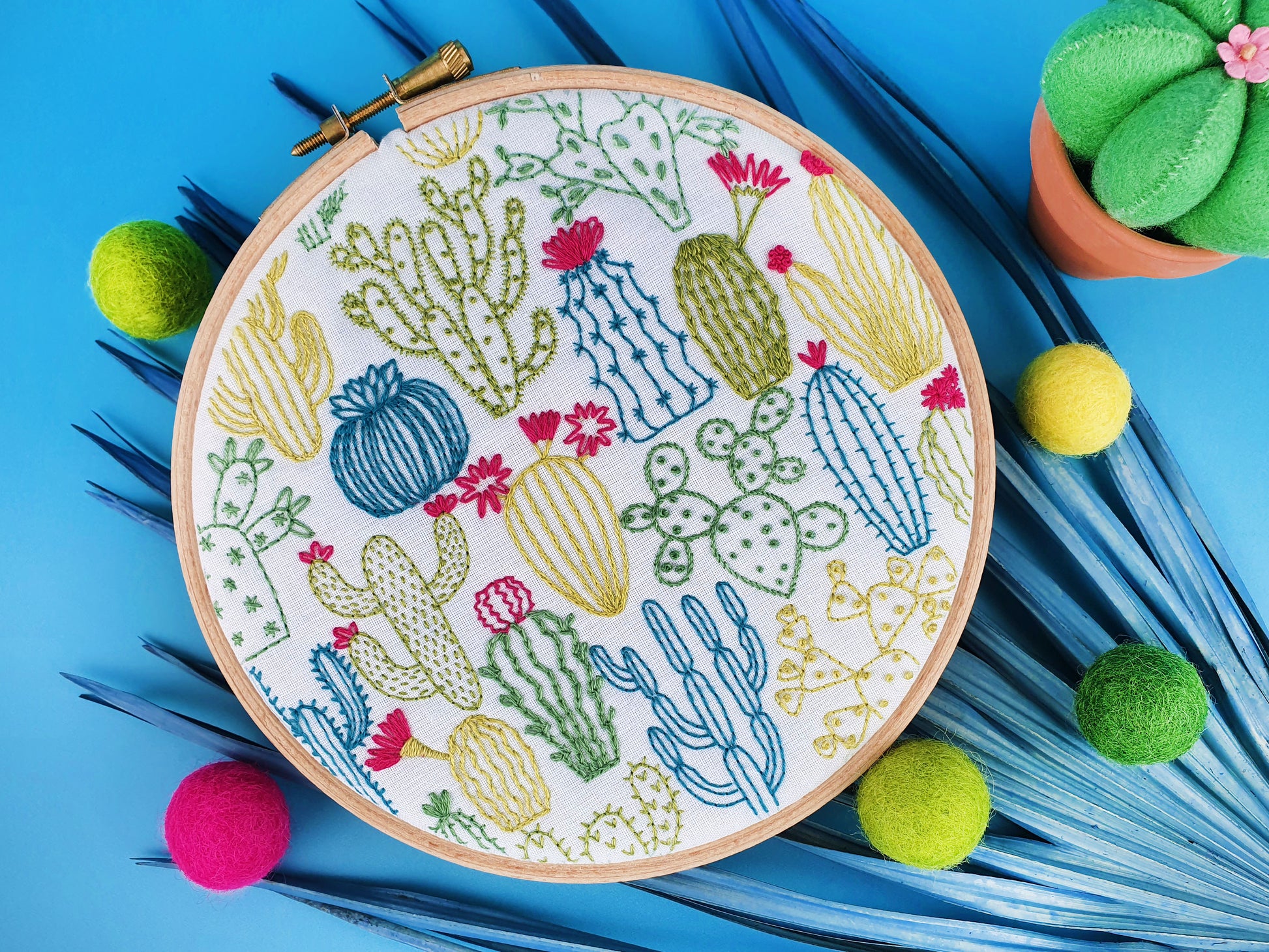 embroidery succulents and cacti Cactus Embroidery Kit