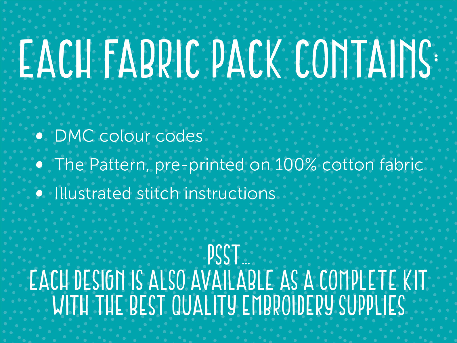 Rainbow Sampler Embroidery Pattern, DIY Embroidery Kit - Fabric Packs - ohsewbootiful