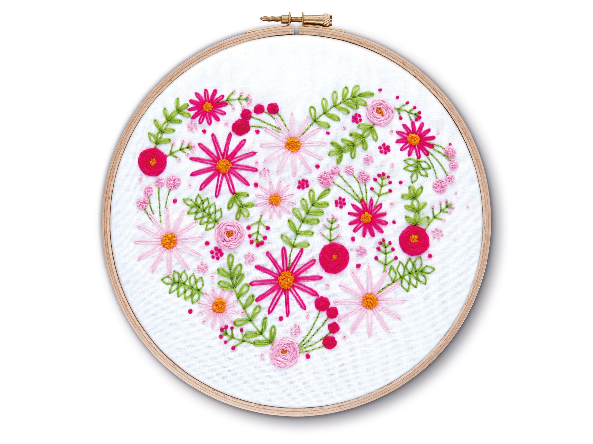 Floral Heart Embroidery PDF Pattern