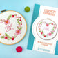 Flower Embroidery Pattern, Pink Love Heart Hoop Art Kit - Fabric Packs - ohsewbootiful