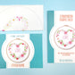 Flower Embroidery Pattern, Pink Love Heart Hoop Art Kit - Fabric Packs - ohsewbootiful