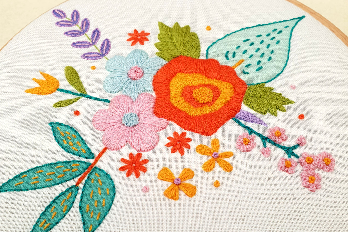 Spring Flowers Embroidery PDF Pattern -  - ohsewbootiful