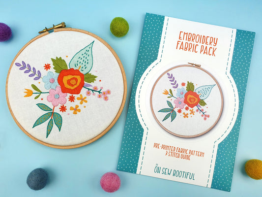 Spring Floral Embroidery Fabric Pattern Pack - Fabric Packs - ohsewbootiful