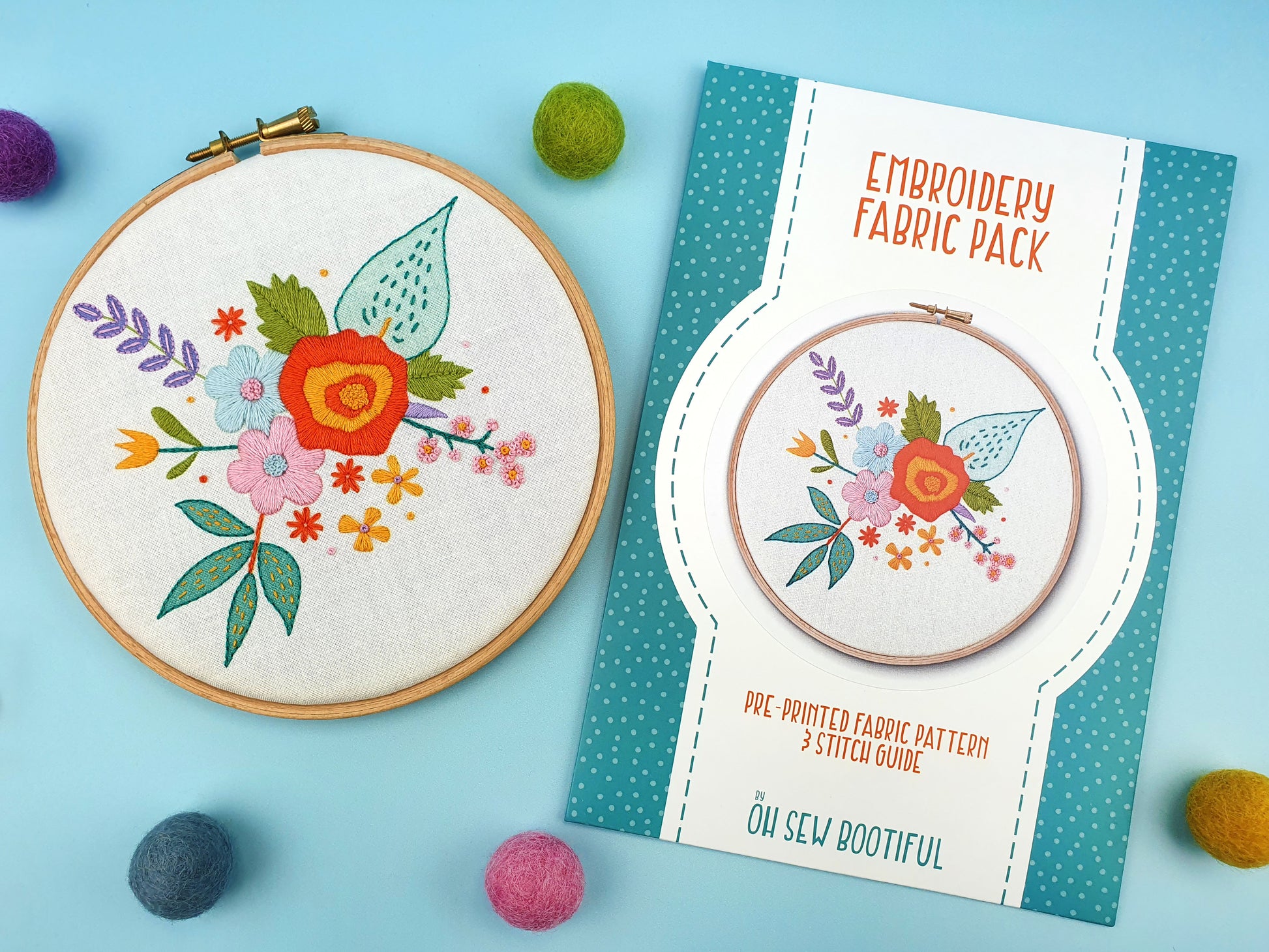 Spring Floral Embroidery Fabric Pattern Pack - Fabric Packs - ohsewbootiful