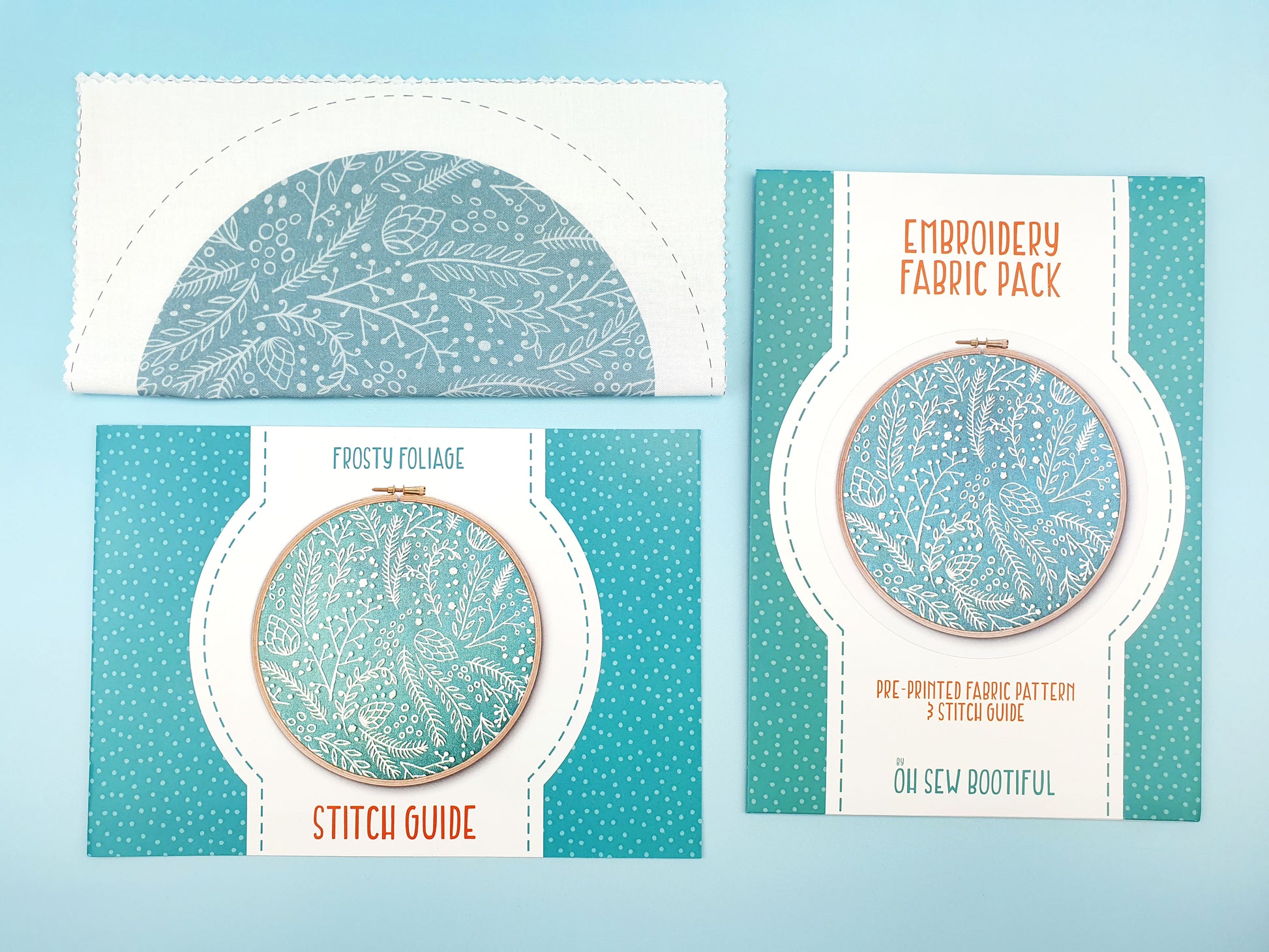 Frosty Foliage Fabric Pattern Pack - Fabric Packs - ohsewbootiful
