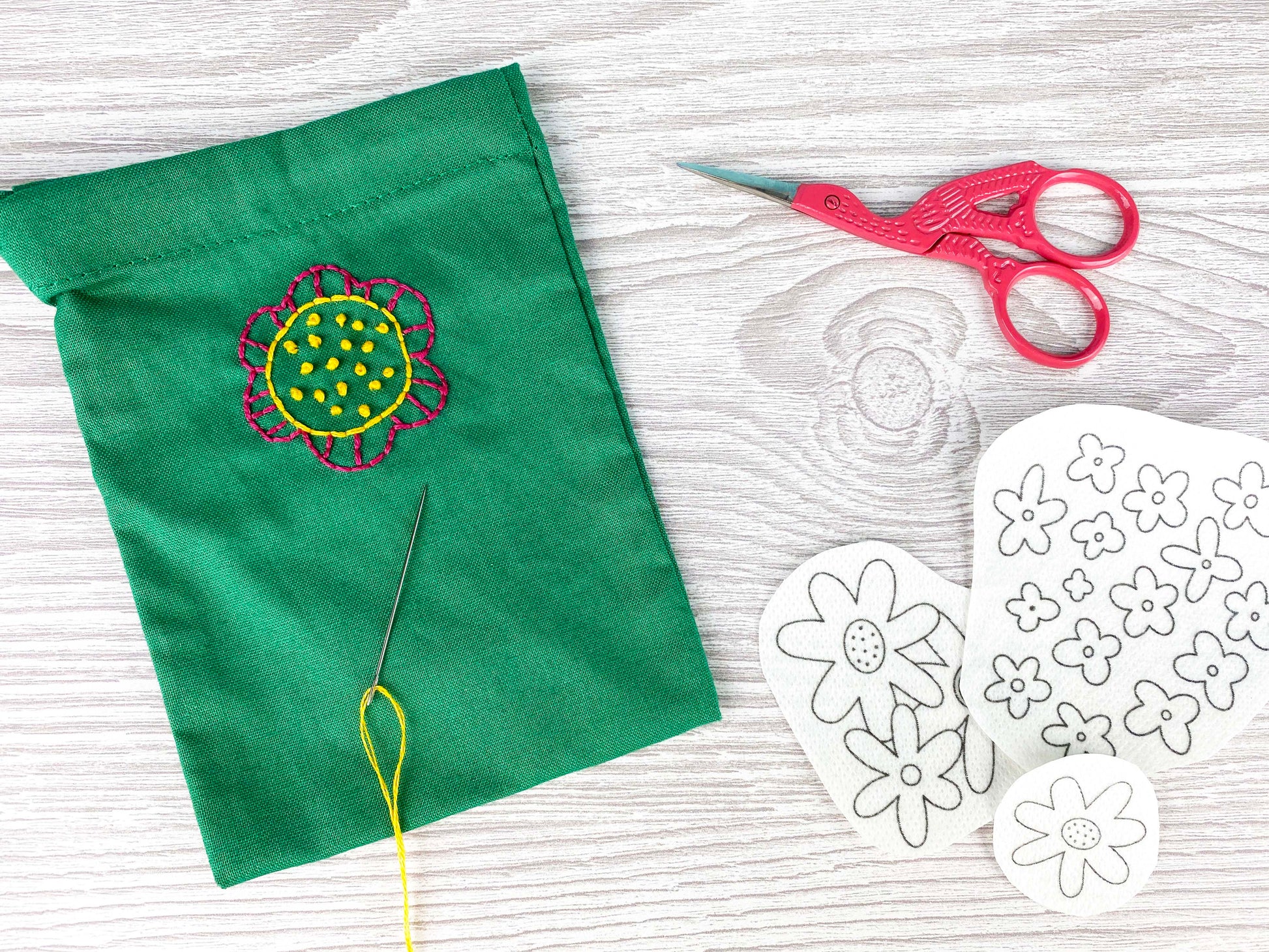 Floral Doodles Stick and Stitch Embroidery Patterns -  - ohsewbootiful