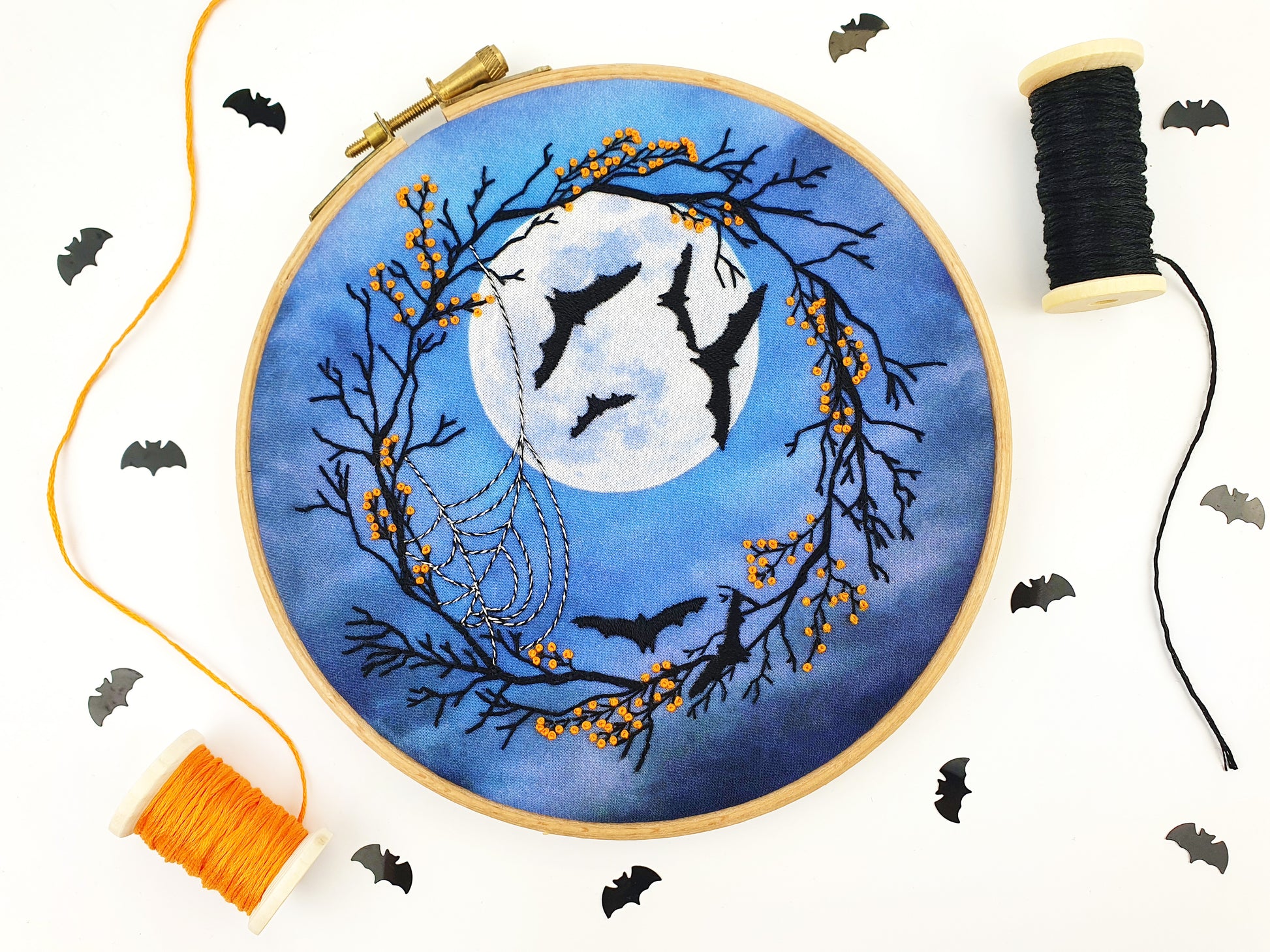 Spooky Night Halloween Embroidery Kit - Embroidery Kits - ohsewbootiful