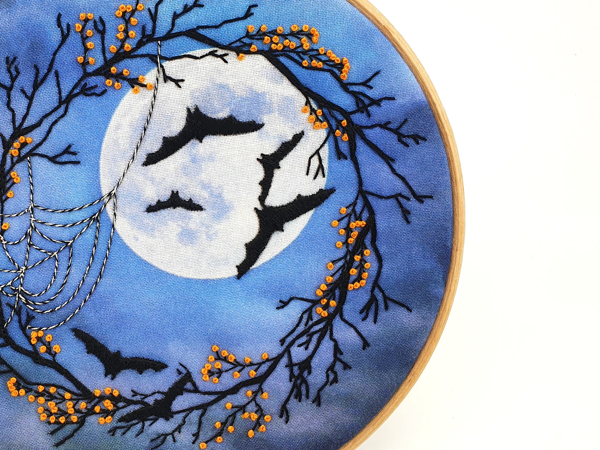 Spooky Night Halloween Embroidery Kit - Embroidery Kits - ohsewbootiful