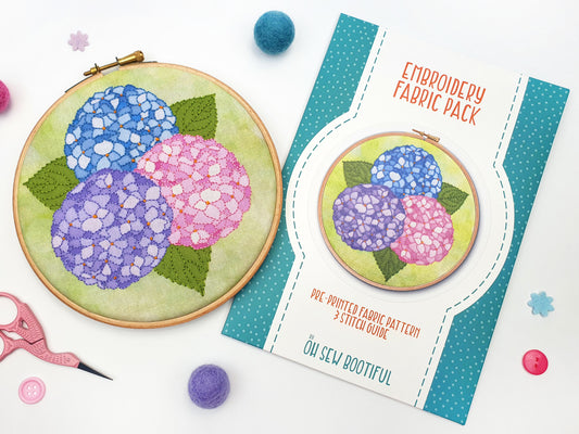 Hydrangea Fabric Pattern Pack - Fabric Packs - ohsewbootiful