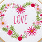 Floral Love Heart Embroidery Kit - Embroidery Kits - ohsewbootiful