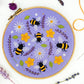 Bees and Lavender Embroidery Kit - Embroidery Kits - ohsewbootiful