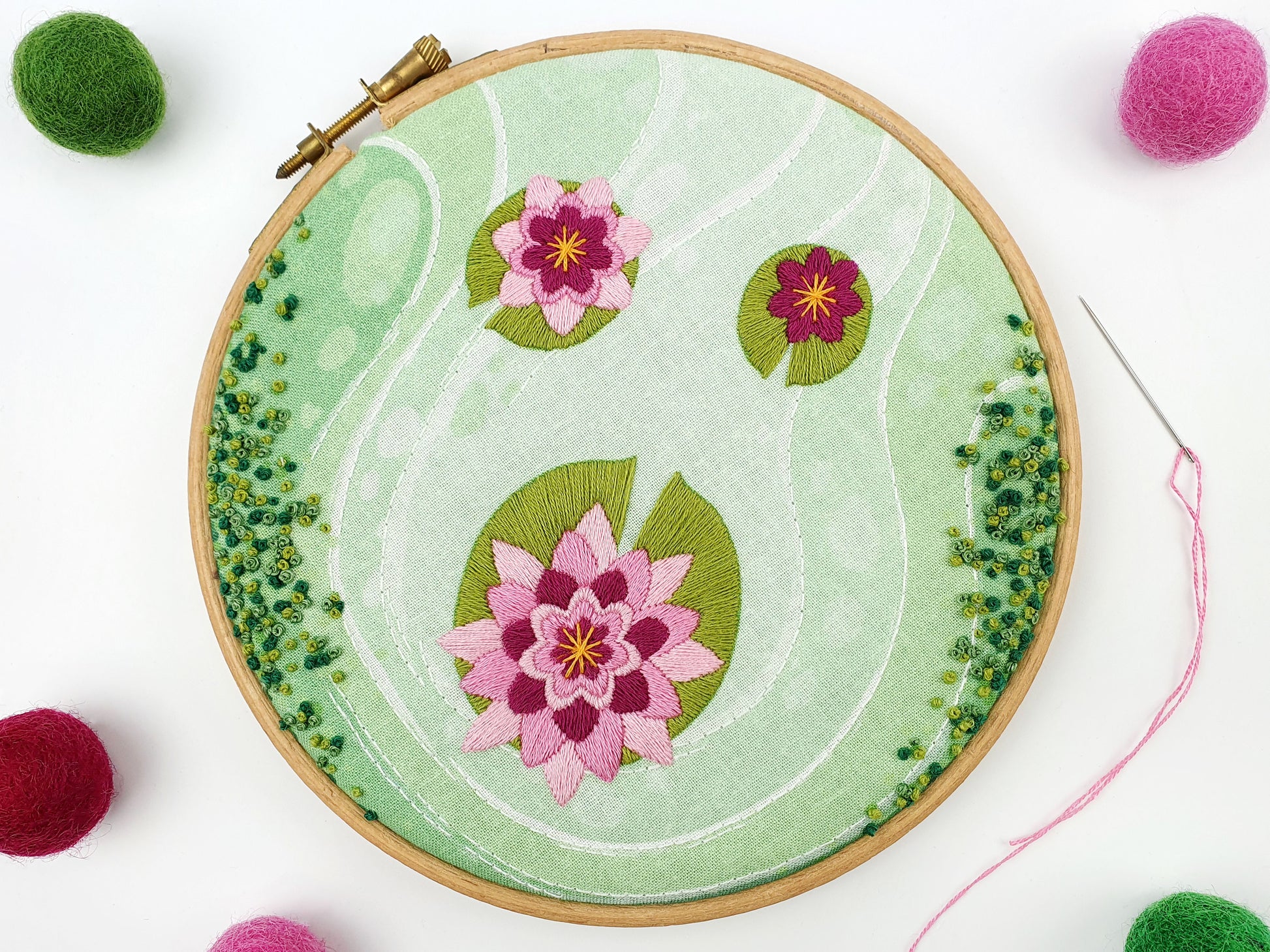 Lily Pad Embroidery Fabric Pattern Pack - Fabric Packs - ohsewbootiful