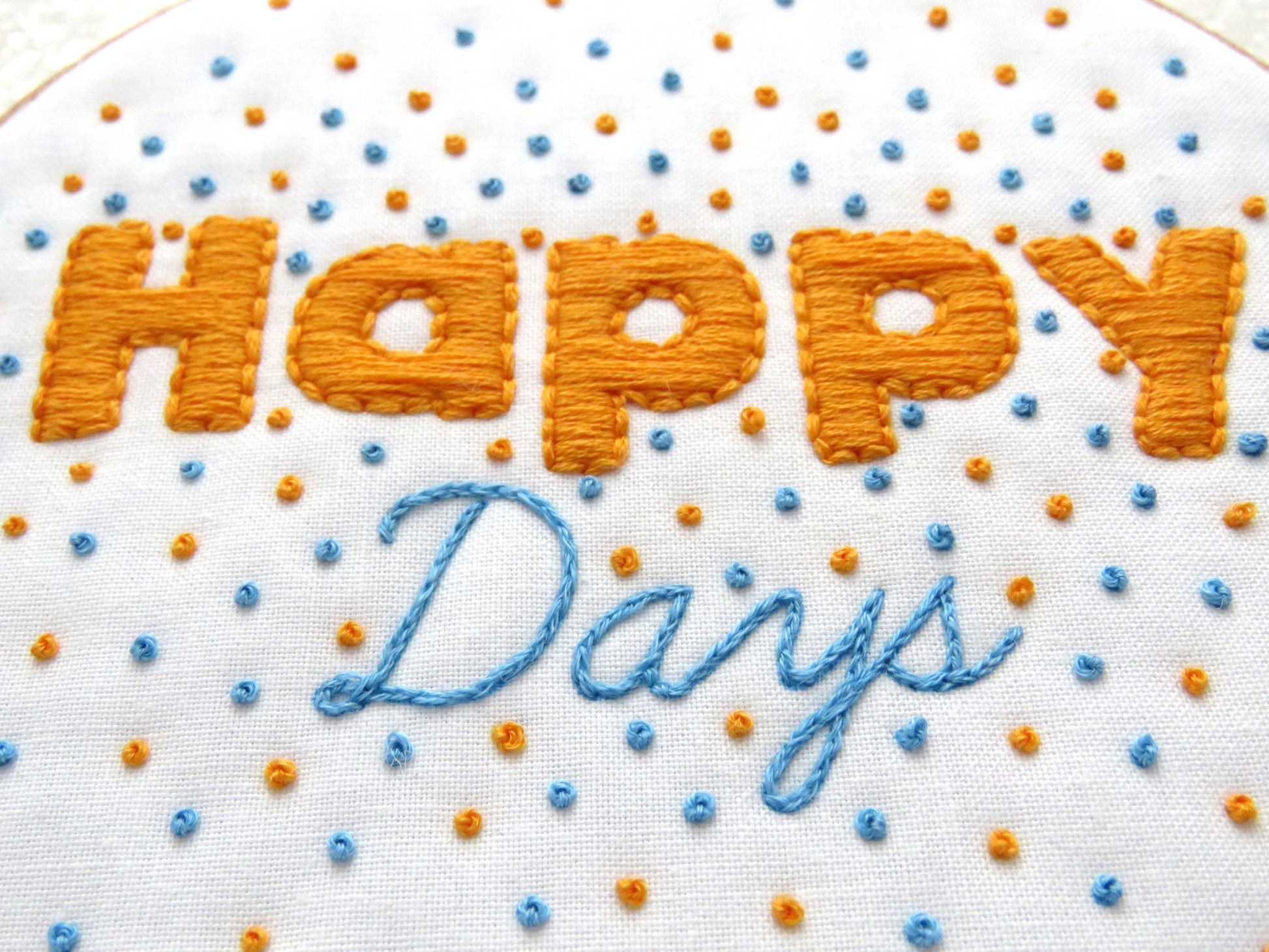 Happy Days Embroidery Kit - Embroidery Kits - ohsewbootiful