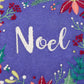 Noel Christmas Floral Wreath Embroidery Kit, Christmas Craft Kit - Embroidery Kits - ohsewbootiful