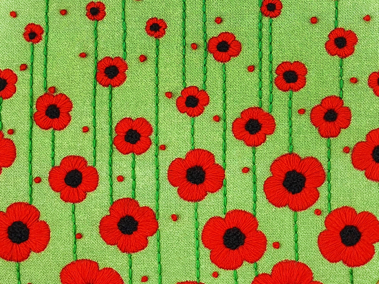 Poppy Field Embroidery PDF Pattern -  - ohsewbootiful