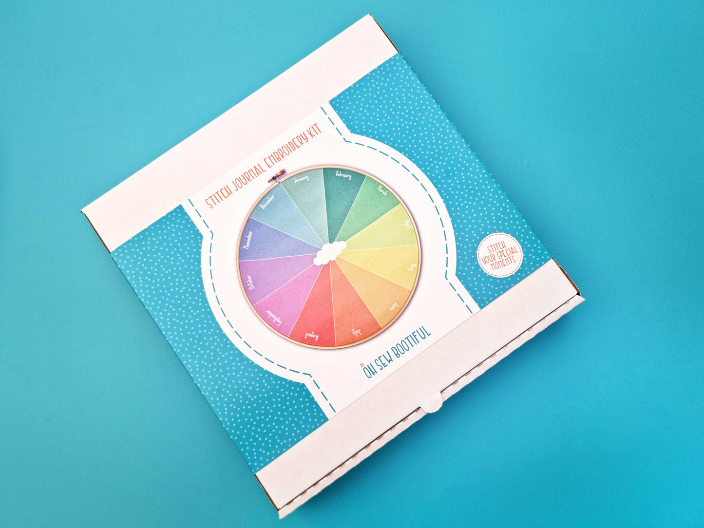 Phenology Wheel Embroidery Kit, 365 Days of Stitching, Gratitude Diary, Self Care Craft Kit, Mindfulness Embroidery, Thread Journalling, Thread Journalling Kit